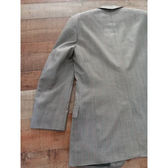 Yves Saint Laurent Rive Gauche Blazer Size 50r wool And silk Striped 2417 - Picture 16 of 16